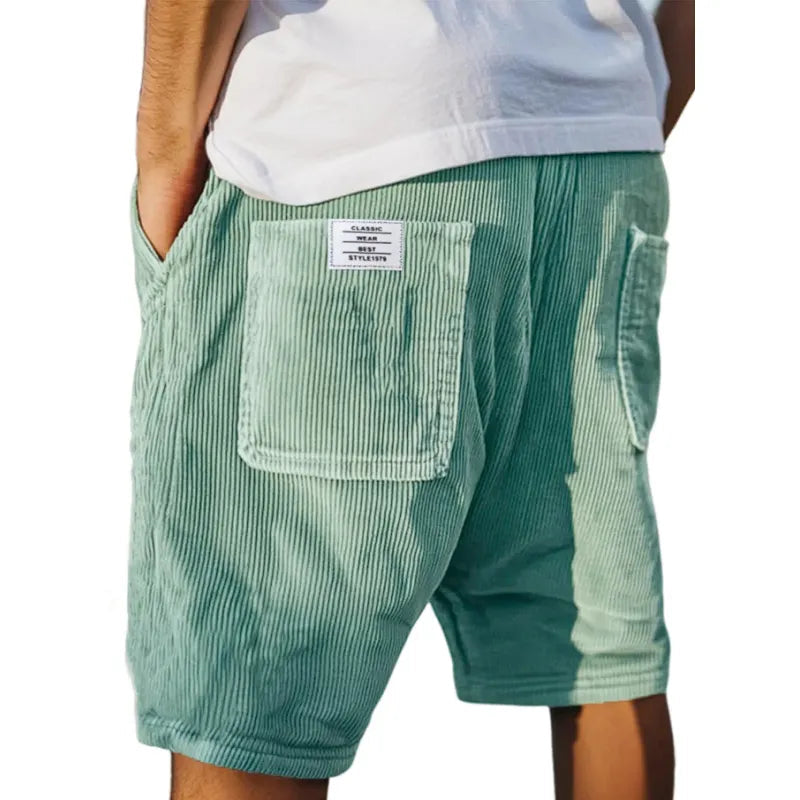 Tailored Shorts with Textured Fabric and Structured Silhouette