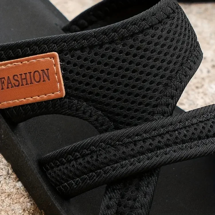 Sandals with Toe Separator and Shock-Absorbing Sole, Textured Traction