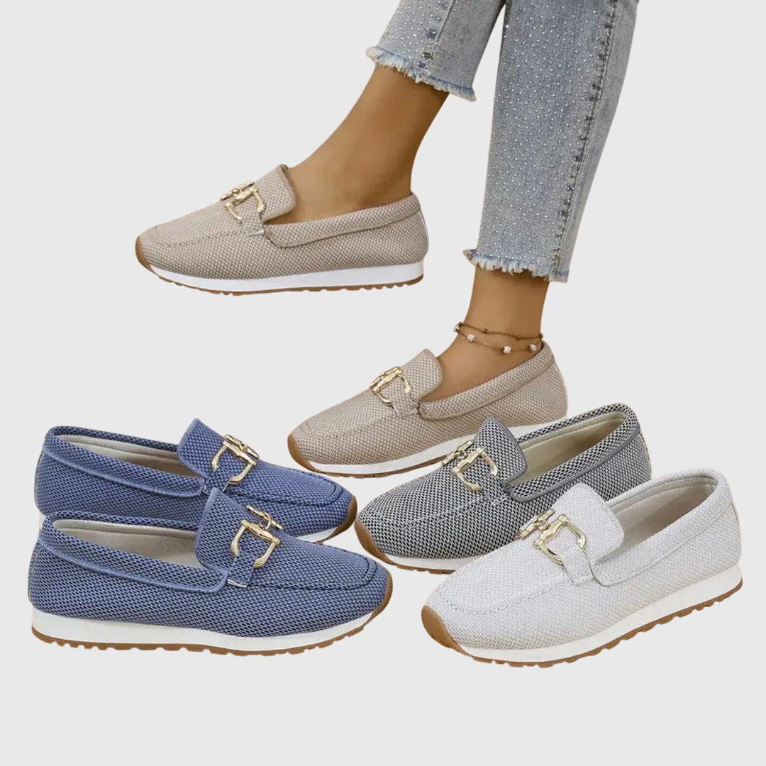 Loafer with Gold-Tone Horsebit Detail and Cushioned Foam Footbed, Slip-On