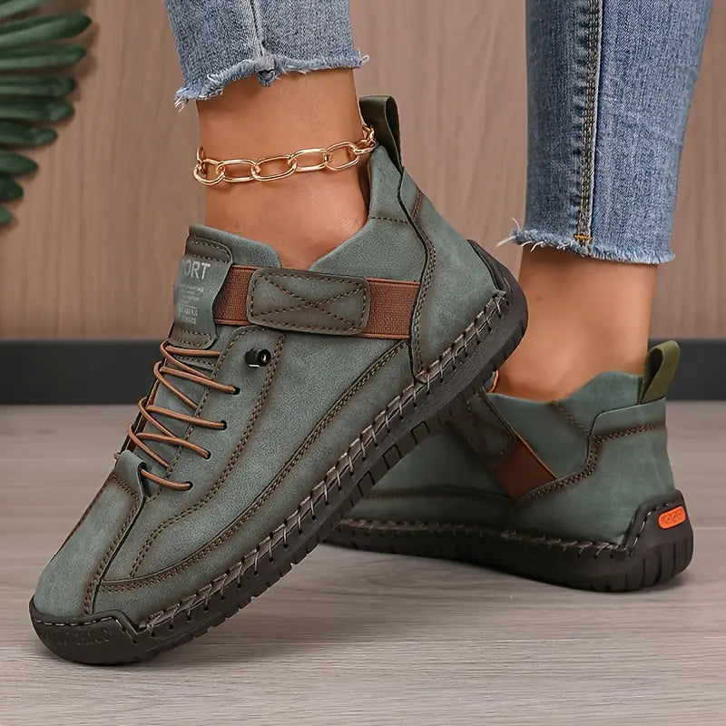 Orthopedic Slip-On Sneakers with Wide Toe Box and Arch Support for Plantar Fasciitis