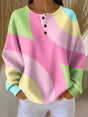 Geometric Pattern Sweater with Relaxed Knit and Abstract Design