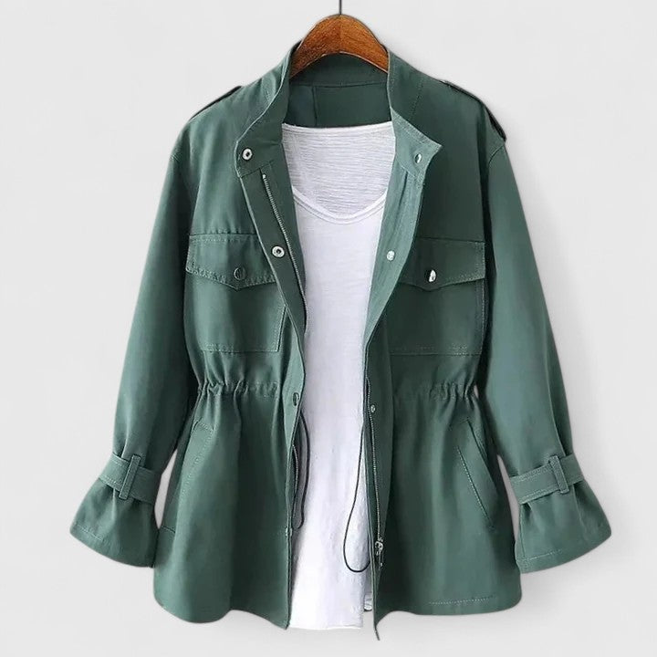 Women's Double-Breasted Overcoat with Tailored Silhouette and Adjustable Belt