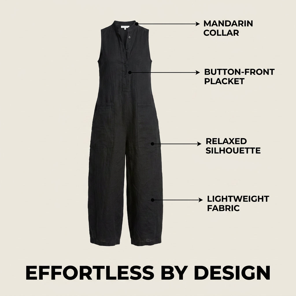 Lucy Elegant Sleeveless Jumpsuit - Relaxed Flattering Fit