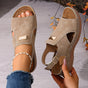 Boho Sandals with Molded Arch Support and Gold Accent