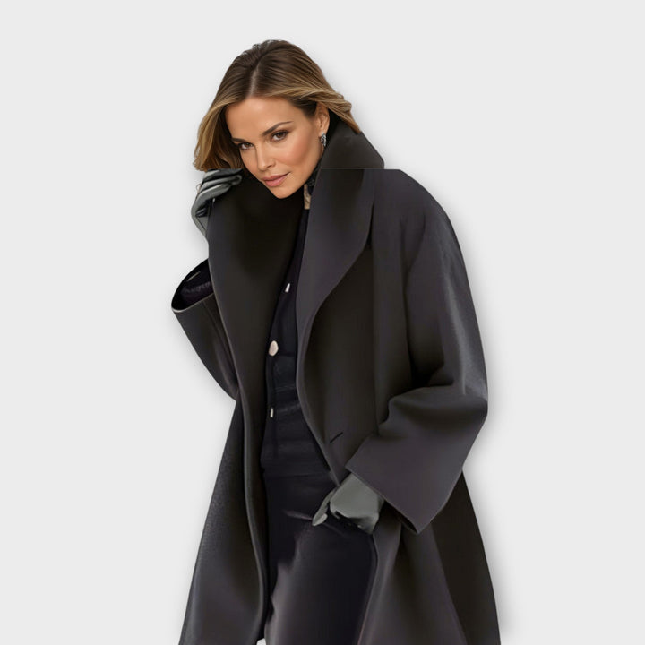 Wool Jacket with Shawl Collar and Windproof Construction