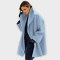 Wool Jacket with Shawl Collar and Windproof Construction