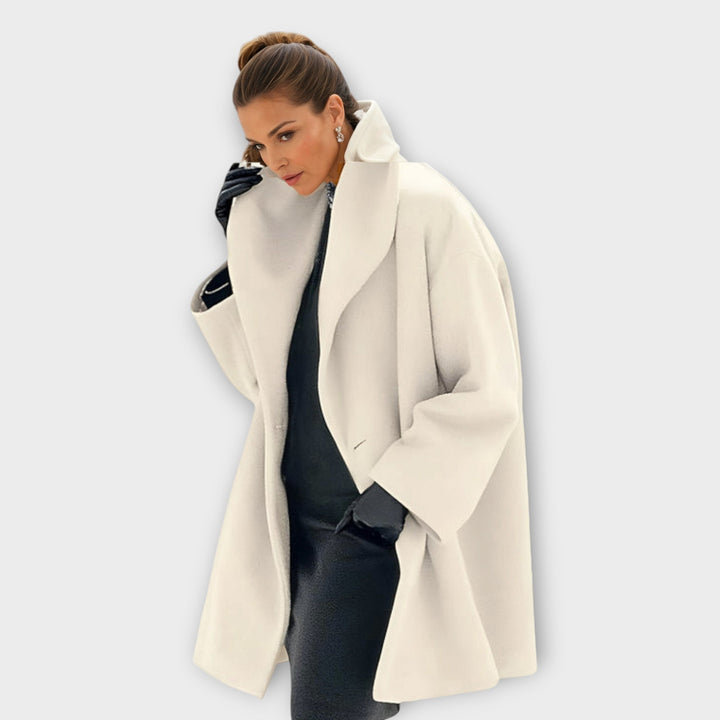 Wool Jacket with Shawl Collar and Windproof Construction