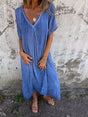 V-Neck Dress with Relaxed Fit for Everyday Wear