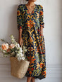Relaxed Fit Dress with Breathable Fabric and Side Pockets, Wrinkle-Resistant