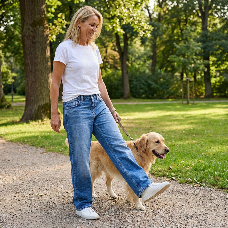 Wide-Leg Jeans with Gradient Wash and Cotton Denim Blend