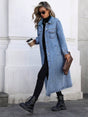 Printed Denim Jacket with Stretch Blend and Relaxed Fit for Layering