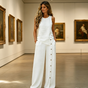 Women's Two-Piece Set with Sleeveless Top and Wide-Leg Pants, 8 Colors
