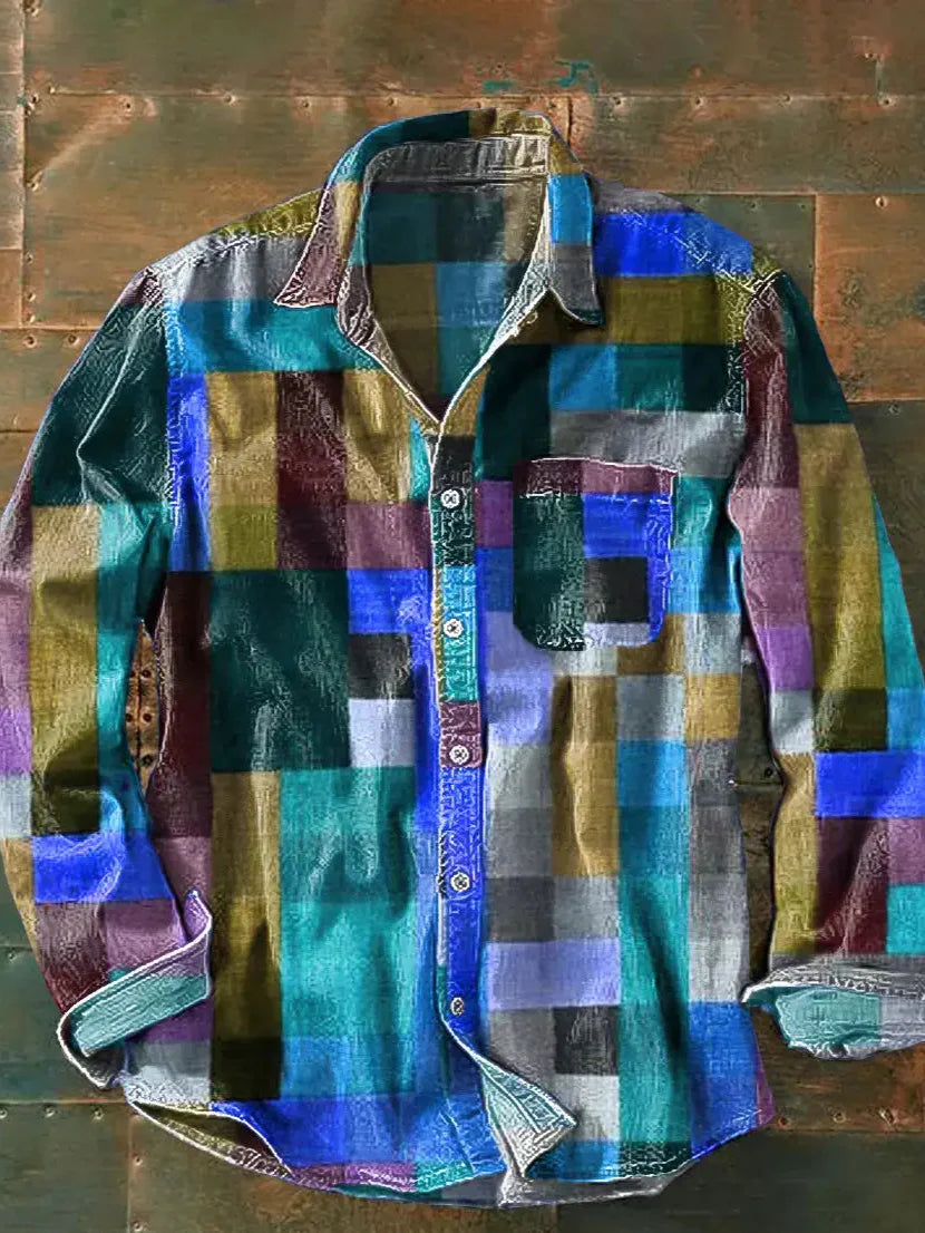 Vintage Polo Shirt with Retro Collar Design, Unisex Relaxed Fit