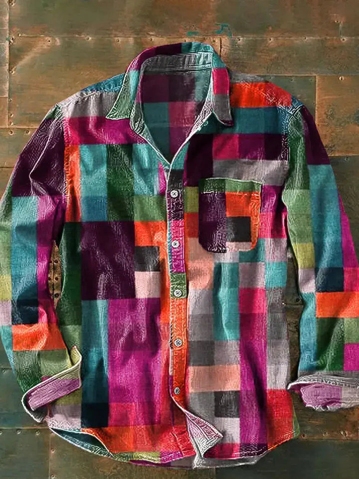 Vintage Polo Shirt with Retro Collar Design, Unisex Relaxed Fit