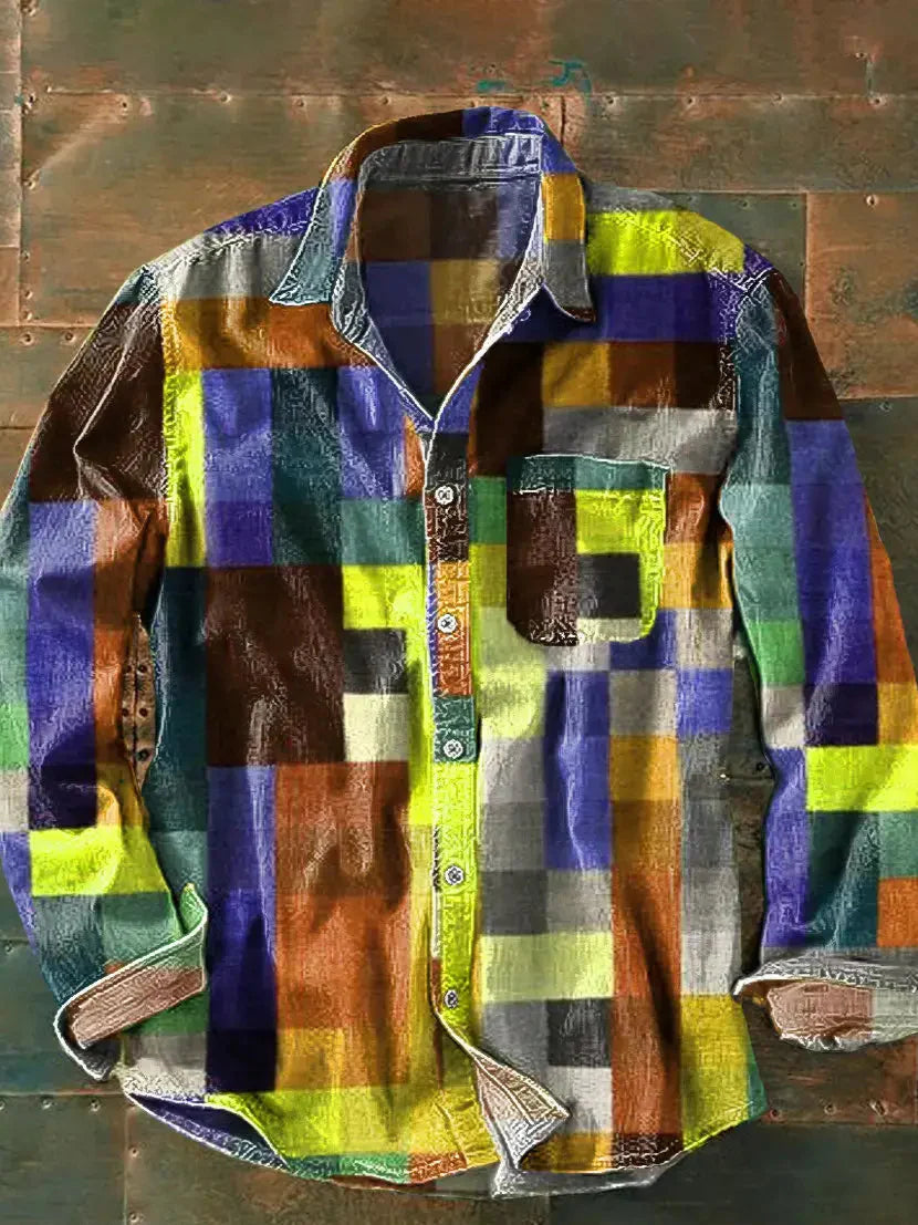 Vintage Polo Shirt with Retro Collar Design, Unisex Relaxed Fit