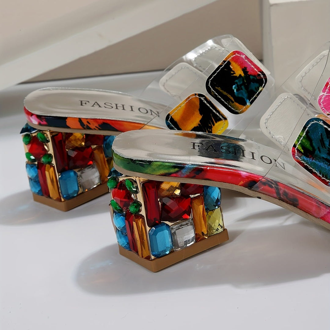 Rosie | Women's Multi-Strap Block Heel Sandals Open Toe Slip-On - Women's Multi-Strap Sandals | Nancy Callen Fashion
